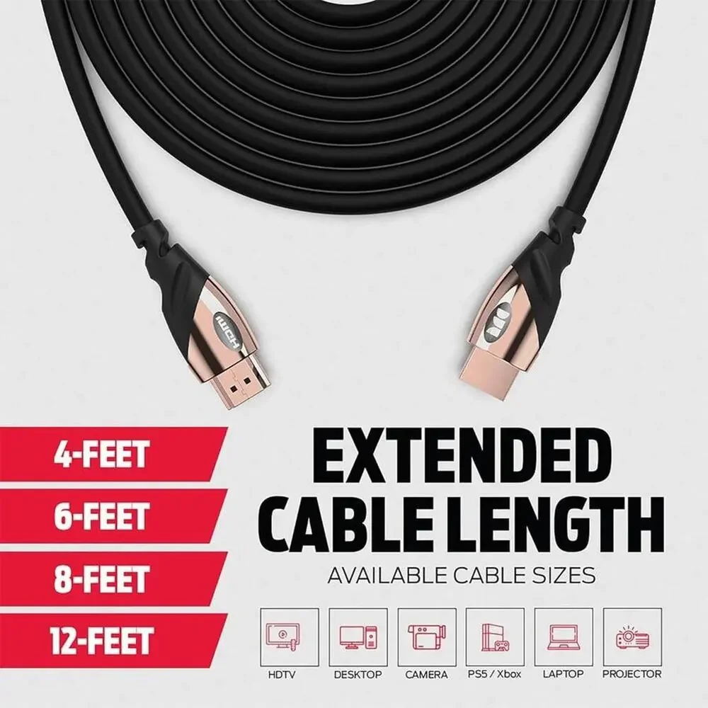 Monster HDMI Cable 6ft 4K Ultra Hd With Ethernet Cord 60/120 Hz